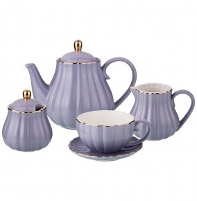 Чайный сервиз на 6 персон 15 предметов  LEFARD "Фиолет /Золото" / 186992