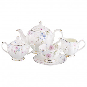 Чайный сервиз на 6 персон 15 предметов  LEFARD "Луговые цветы" / 189220
