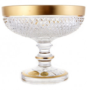 Ваза для конфет 15,5 см н/н  UNION GLASS "Фелиция /Хрусталь матовое золото" / 151509