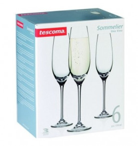 Бокалы для шампанского 210 мл 6 шт "Tescoma /Sommelier /Без декора" / 141359