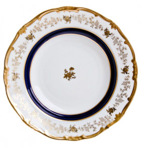 Набор тарелок 24 см 6 шт глубокие  Weimar Porzellan "Анна-Амалия /Золотой букет" / 015374