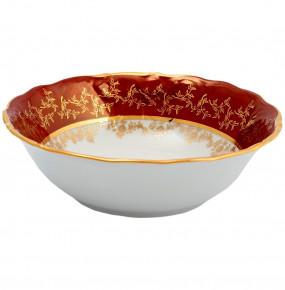 Набор салатников 19 см 6 шт  Sterne porcelan "Фредерика /Золотые листья на красном" / 128813