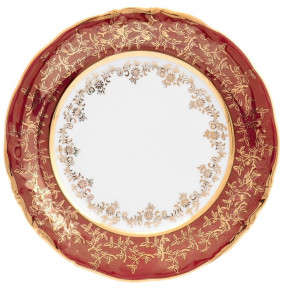 Набор тарелок 19 см 6 шт  Sterne porcelan "Фредерика /Золотые листья на красном" / 128814