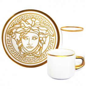 Набор чайно-кофейный на 6 персон 18 предметов  Toygar "Медуза" золотой / 285496