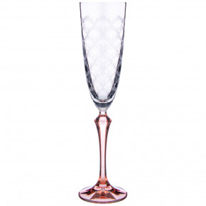 Бокалы для шампанского 200 мл 6 шт  Crystalex CZ s.r.o. "Элизабет /Коричневое кружево" / 170278
