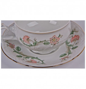 Чайный сервиз на 6 персон 15 предметов  Thun "Тулип /Персиковый цветок" / 002340