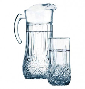 Набор для воды 7 предметов (кувшин 1,8 л + 6 стаканов по 310 мл)  LUMINARC "Брайтон /Без декора" / 160477