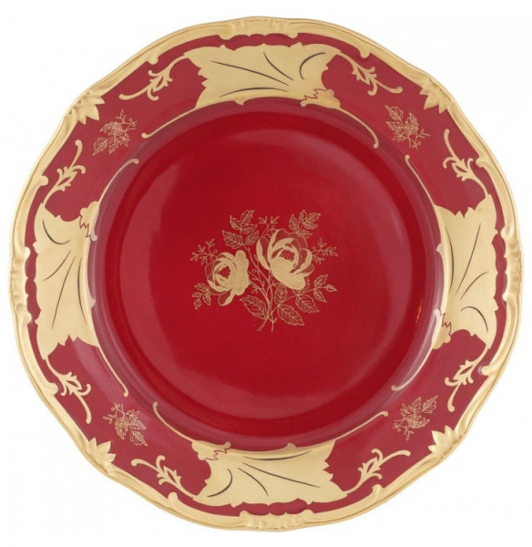 Набор тарелок 22 см 6 шт  Weimar Porzellan &quot;Веймар /Кленовый лист /Красный&quot; / 232933