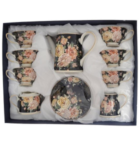 Чайный сервиз на 6 персон 15 предметов  Artigianato Ceramico by Caroline "Ночной сад" / 307763