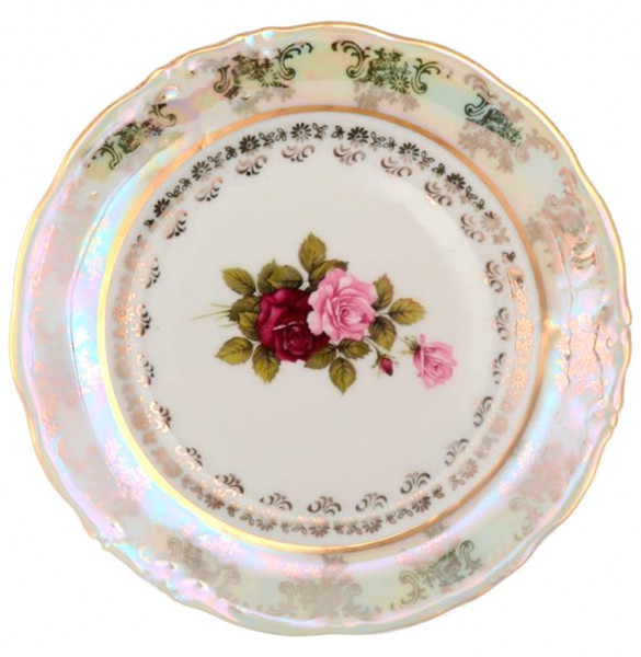 Набор тарелок 17 см 6 шт  МаМ декор &quot;Фредерика /Роза перламутр&quot; / 048489