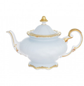 Заварочный чайник 1,2 л  Weimar Porzellan "Престиж /Золотая отводка" голубой / 206500
