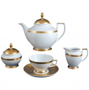 Чайный сервиз на 6 персон 15 предметов  Falkenporzellan "Констанц /Ideal Gold 9138/ / 062820