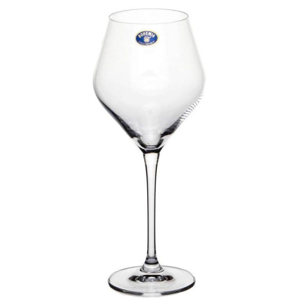 Бокалы для белого вина 400 мл 6 шт  Crystalite Bohemia &quot;Loxia /Локсия /Без декора&quot; / 286321