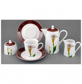 Чайный сервиз на 6 персон 15 предметов  Leander "Елизавета /Каллы" / 158527