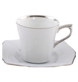 Чашка чайная 230 мл 1 шт  Royal Czech Porcelain "Львов /Отводка платина" / 203862