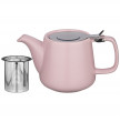 Заварочный чайник 500 мл с металлическим ситечком и крышкой розовый  Bronco &quot;Velour&quot; / 228661