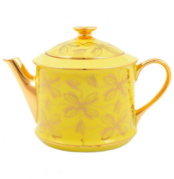 Заварочный чайник 400 мл  Leander &quot;Виндзор /Золотые цветы /желтый&quot; / 147229