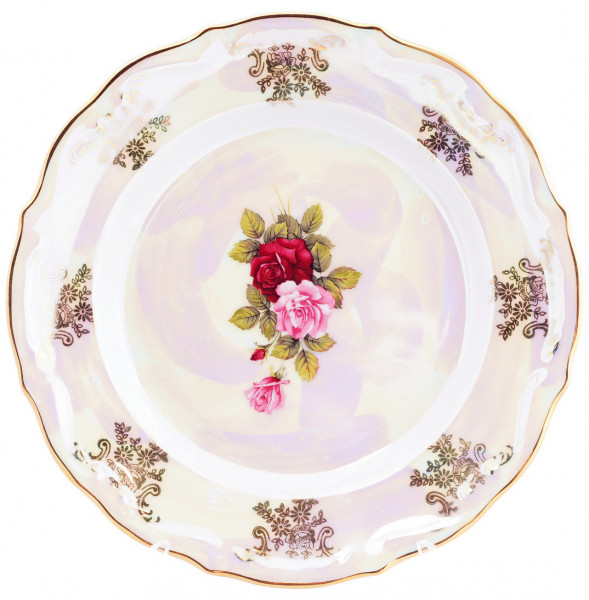 Набор тарелок 25 см 6 шт  Bavarian Porcelain &quot;Фредерика /Роза перламутровая&quot; / 262881
