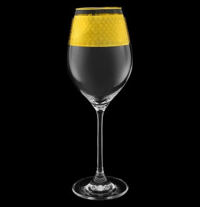 Бокалы для белого вина 360 мл 6 шт  Rona "Celebration /Золотые пирамиды" / 146196