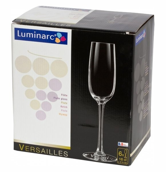 Бокалы для шампанского 160 мл 6 шт  LUMINARC &quot;Версаль /Без декора&quot; / 160599