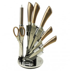 Набор ножей для кухни 8 предметов на подставке  Berlinger Haus "Rosegold  Line" / 135765