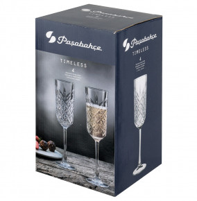 Бокалы для шампанского 175 мл 4 шт  Pasabahce "Timeless /Аметист" / 211156
