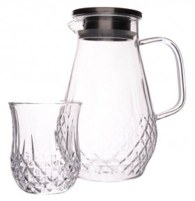 Набор для воды 5 предметов (кувшин 1,5 л с крышкой + 4 стакана по 300 мл) "Air /Repast" / 275286