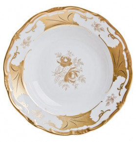 Набор тарелок 24 см 6 шт глубокие  Weimar Porzellan "Кленовый лист /Белый" / 015614