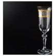 Бокалы для шампанского 150 мл 6 шт  Crystalite Bohemia &quot;Кристина /Платина с золотом&quot; / 033008