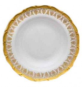 Набор тарелок 25 см 6 шт  Bohemia Porcelan Moritz Zdekauer 1810 s.r.o. "Анжелика /Золотые узоры" / 027641