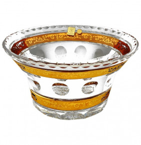 Ваза для фруктов 25,5 см  Aurum Crystal "Хрусталь с золотом" шлифованный / 033501