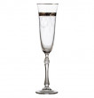 Бокалы для шампанского 190 мл 2 шт  Crystalite Bohemia &quot;Проксима /436528 /Панто /Платиновый кант&quot; / 152233