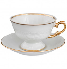 Набор чайных пар 200 мл 6 шт  Royal Czech Porcelain "Фредерико /Отводка золото" / 203701