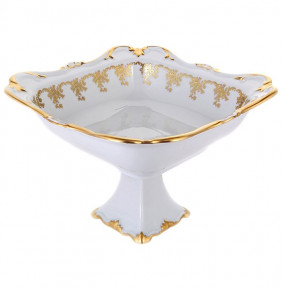 Салатник 25 см квадратный н/н  Bavarian Porcelain "Барокко /Матовое золото /202" / 133789