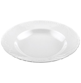 Набор тарелок 22,5 см 6 шт глубокие  Cmielow "Рококо /Отводка платина" / 264400