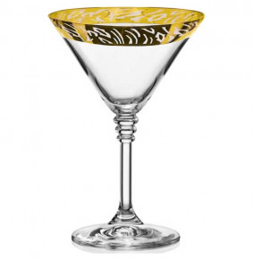 Бокал для мартини 210 мл 1 шт  Crystalex CZ s.r.o. "Оливия /Росчерки пера на золоте" / 148475