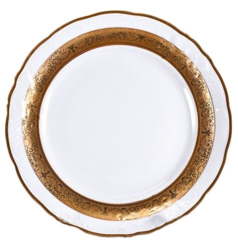 Набор тарелок 19 см 6 шт  МаМ декор &quot;Фредерика /Матовая золотая лента&quot; / 105660
