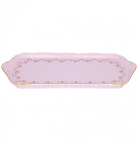 Поднос 38 см прямоугольный  Leander "Соната /Розовый цветок" розовая / 291267