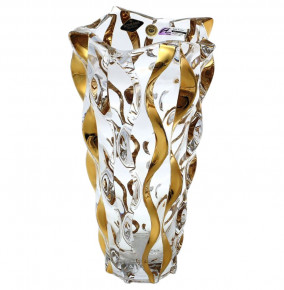 Ваза для цветов 30 см  Aurum Crystal "Самба /Золотая рабсодия" / 139337