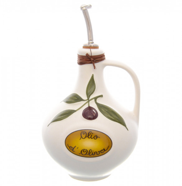 Бутылка для масла 24 см 750 мл  Artigianato Ceramico by Caroline &quot;Oliere Classiche&quot; белая / 228194