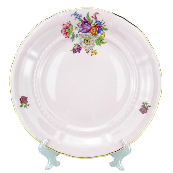 Набор тарелок 25 см 6 шт  Leander &quot;Соната /Полевые цветы&quot; розовая / 254253