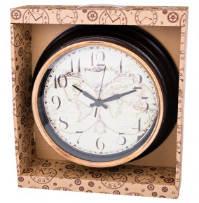 Часы настенные 36 см кварцевые  LEFARD "WORLD MAP" / 187952
