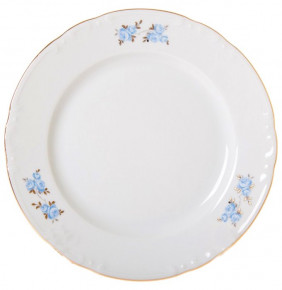 Набор тарелок 17 см 6 шт  Thun "Констанция /Голубые розы /золото" / 051202