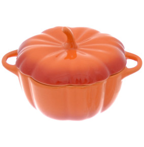 Форма для запекания 15,7 х 12,4 х 6 см с крышкой 380 мл оранжевая "Pumpkin /Repast"  / 290722