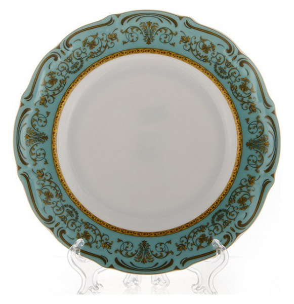 Набор тарелок 19 см 6 шт  Bavarian Porcelain &quot;Мария-Тереза /Изумрудная /Элегантность&quot; / 104862