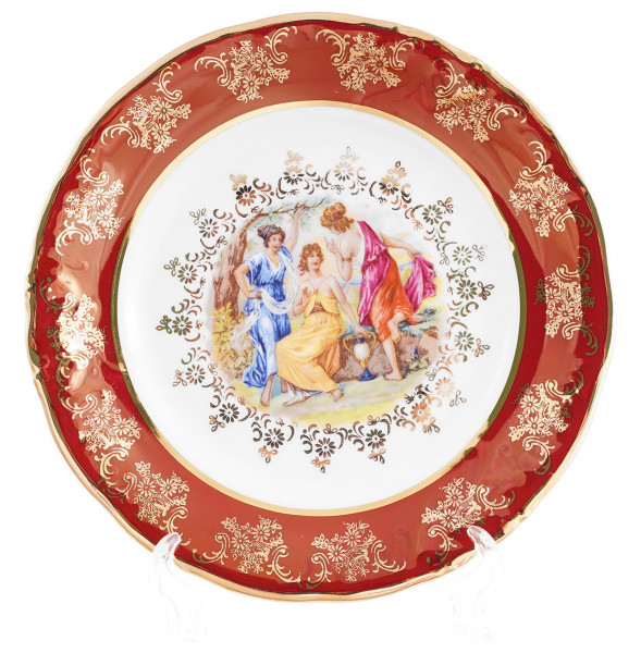 Набор тарелок 19 см 6 шт  МаМ декор &quot;Фредерика /Мадонна красная&quot; / 167685