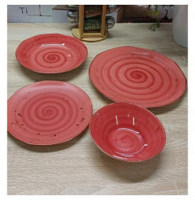 Набор тарелок 24 предмета на 6 персон  O.M.S. Collection "Reactive red" / 284349