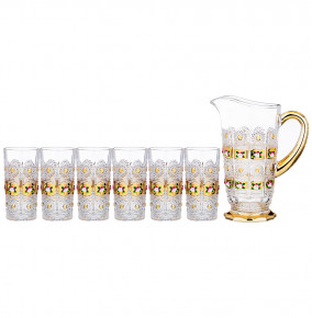 Набор для воды 7 предметов (кувшин 1,4 л + 6 стаканов по 400 мл) "LEFARD GOLD GLASS" / 214049