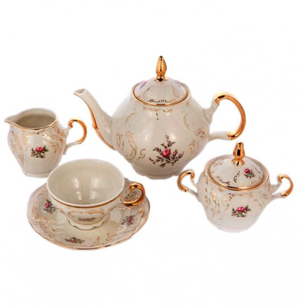 Чайный сервиз на 6 персон 15 предметов  Thun &quot;Бернадотт /Розалия /СК&quot; / 164916