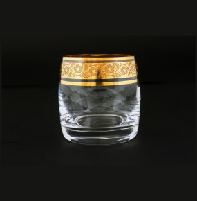 Стаканы для виски 230 мл 6 шт  Crystalite Bohemia "Идеал /Цветочный узор на золоте" / 013448